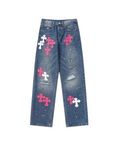Chrome Heart Cross Patch Denim