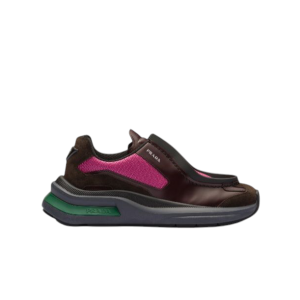Prada Brushed Lederen Sneakers Garnet-Peonypink