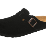 Birkenstock black Boston Suede Clogs