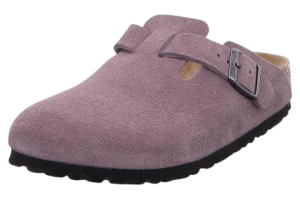Birkenstock Purple Boston Suede Clogs