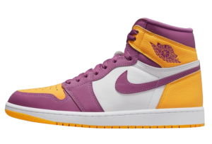 Air Jordan 1 Retro High OG "Irmandade" amarelo e roxo