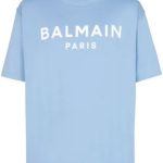 Camiseta masculina Balmain azul Claro