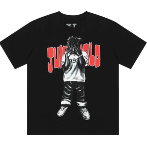 Camiseta Juice Wrld x Vlone MOTY Homem do Ano Preta