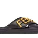 Fendi Fendigraphy leather mules