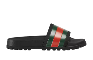 Gucci Sandálias Slide com Detalhe de Borracha Preta