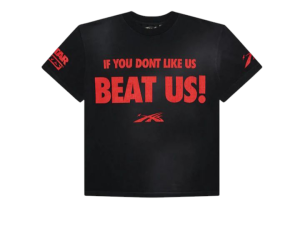 Hellstar if you dont like us Beat us Camiseta vermelha/preta