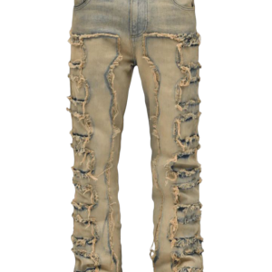 Flare Repaired Denim - Cream Wash