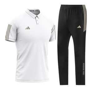 Conjunto calça e camisa de golfe masculinas Adidas Golf Club