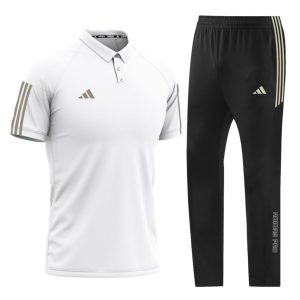 Conjunto calça e camisa de golfe masculinas Adidas Golf Club