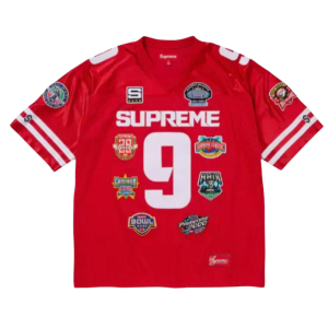 Supreme conjunto Championships Football Jersey (FW23) Red Size Large Embroidered Logo