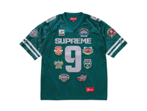 Camisa de futebol Supreme Championships (FW23) Dark Teal Sz Large Logo bordado