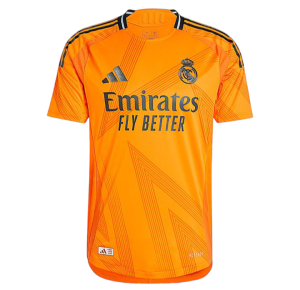 Adidas Camiseta masculina Real Madrid Stadium Away 2024/25, Gola redonda laranja