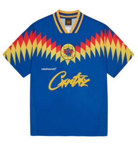Camisa de futebol CORTEIZ Corteiz Club RTW azul preto amarelo