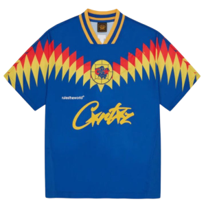 Camisa de futebol CORTEIZ Corteiz Club RTW azul preto amarelo