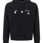 Off white Moletom Preto com capuz com estampa de logotipo