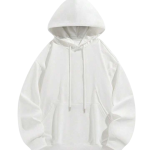 Moletom branco Com Capuz E Bolso Canguru Com Cordão Para Esportes unisexo