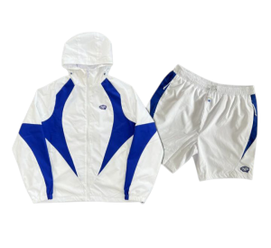 Conjunto syna world vortex white com detalhes azul