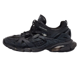 Balenciaga Tênis Balenciaga Track 2 de couro preto e malha,