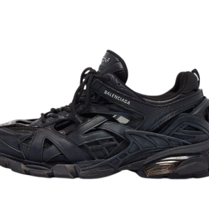Balenciaga Tênis Balenciaga Track 2 de couro preto e malha,