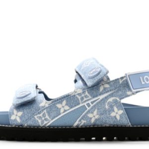 Sandália Louis Vuitton LV Paseo Line Monogram Denim