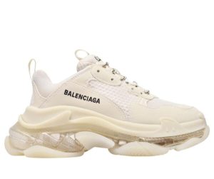 Tênis Balenciaga Triple S Clearsole em Bege Mesh Flesh