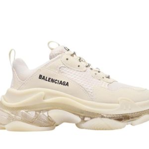 Tênis Balenciaga Triple S Clearsole em Bege Mesh Flesh
