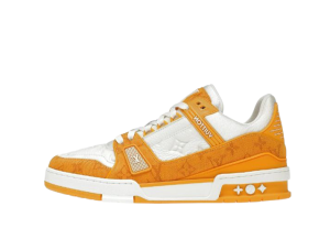 Louis Vuitton Baskets Jaune Monogram Denim Branco e Laranja