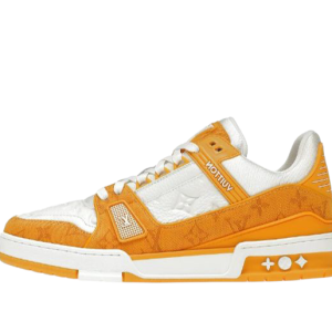 Louis Vuitton Baskets Jaune Monogram Denim Branco e Laranja