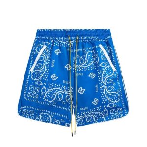 Rhude Bandana Track Short 'Azul/Creme'