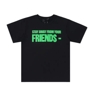 Camiseta Vlone Fique Longe dos Seus Amigos 'Preta'