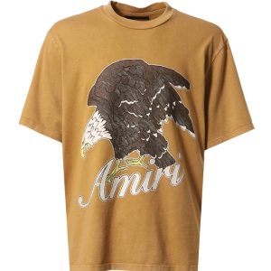 camiseta Amiri de algodão com estampa de águia