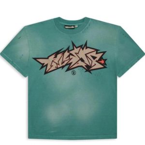 ESTRELA DO INFERNO  Camiseta Hellstar Cracked Logo Verde