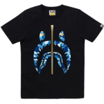 Camisa ATAQUE DO TUBARÃO BAPE preto