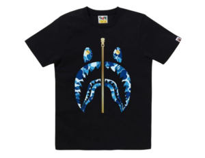 Camisa ATAQUE DO TUBARÃO BAPE preto