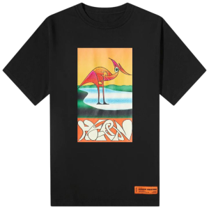 T-shirt Heron Preston Abstrait Imprimé Héron Noir/Orange