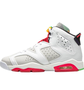 Air Jordan 6 Retro Hare Neutral Grey White True Red Black