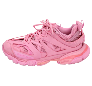 Tênis Balenciaga rosa com cadarço,