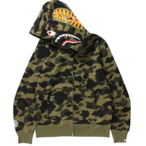 MOLETOM COM CAPUZ E ZÍPER MASCULINO ABC CAMO SHARK VERDE