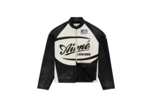 Jaqueta Café Racer de couro Aime Leon Dore