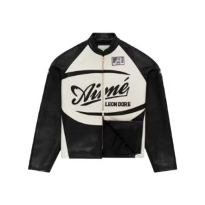 Jaqueta Café Racer de couro Aime Leon Dore
