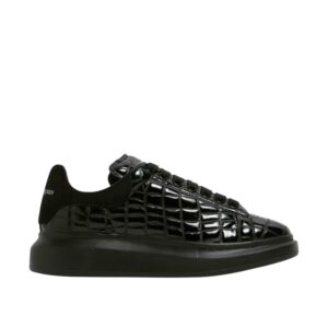 Tênis Alexander McQueen Oversized Preto com Estampa de Crocodilo