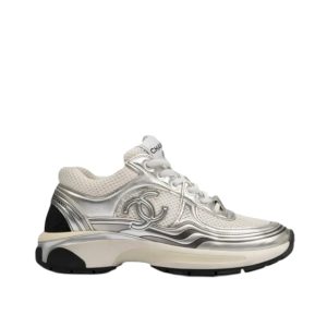 Chanel CC Runner White Silver
