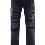 AMIRI calça jeans estilo universitário de perna reta
