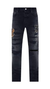 AMIRI calça jeans estilo universitário de perna reta
