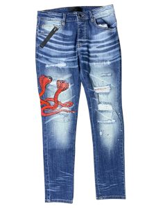 AMIRI Men's Blue Poison Archival Jeans