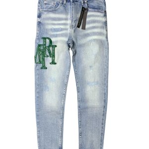 AMIRI Calça jeans com logo Verde