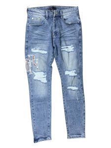 AMIRI Varsity Ripped Skinny Jeans