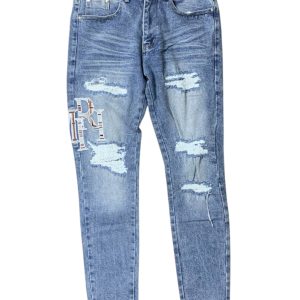 AMIRI Varsity Ripped Skinny Jeans