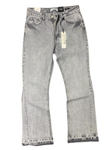 calças Denim House de ganga flare cinzénha